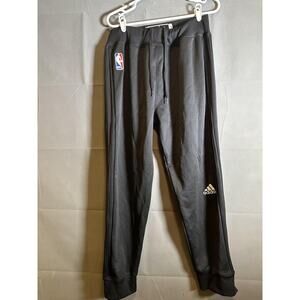 Adidas NBA Pants Mens Large Black ClimaWarm Tapered Athletic Basketball Zippered